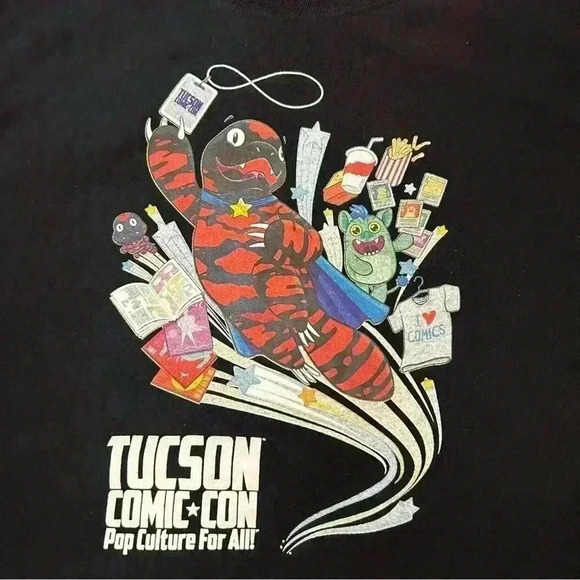 Comic Con Tucson Arizona 2023 Black Tee Shirt Size M - Picture 1 of 4